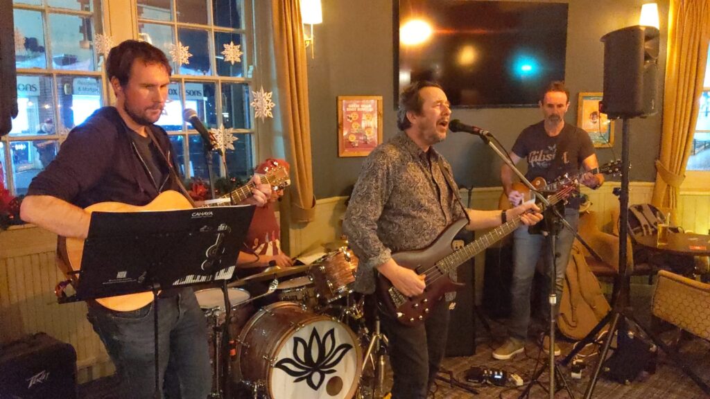 Amala playing The Railway in Lancing, Sussex in December 2024.